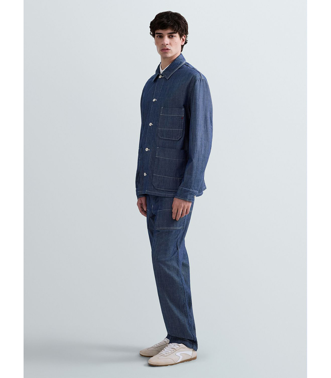 ライトデニムカバーオール（セットアップ） 詳細画像 ダークブルー 4